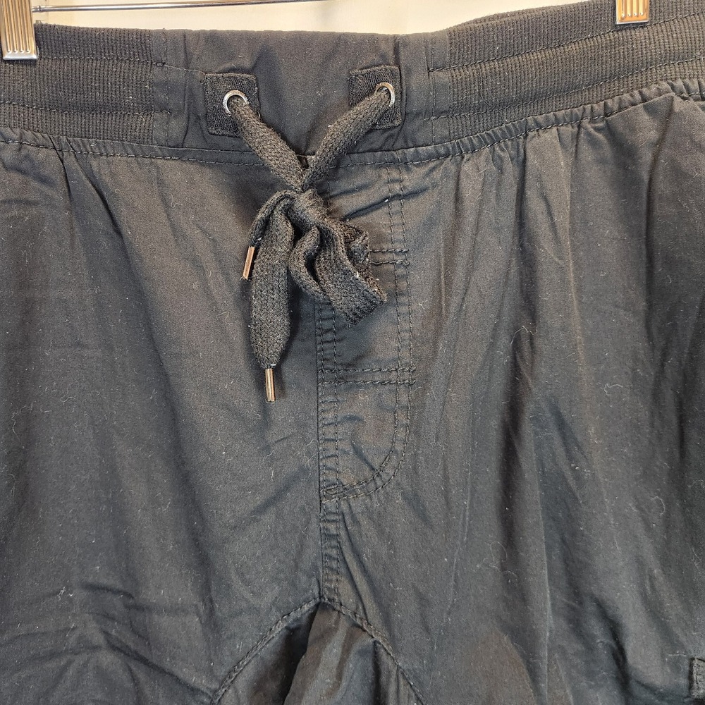 Southpole Men's 4XL Big Cargo Jogger Shorts Black Elastic Drawstring Waist Twill - Picture 4 of 10